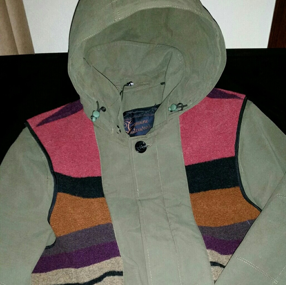 Scotch & Soda Wool hooded fishtail parka